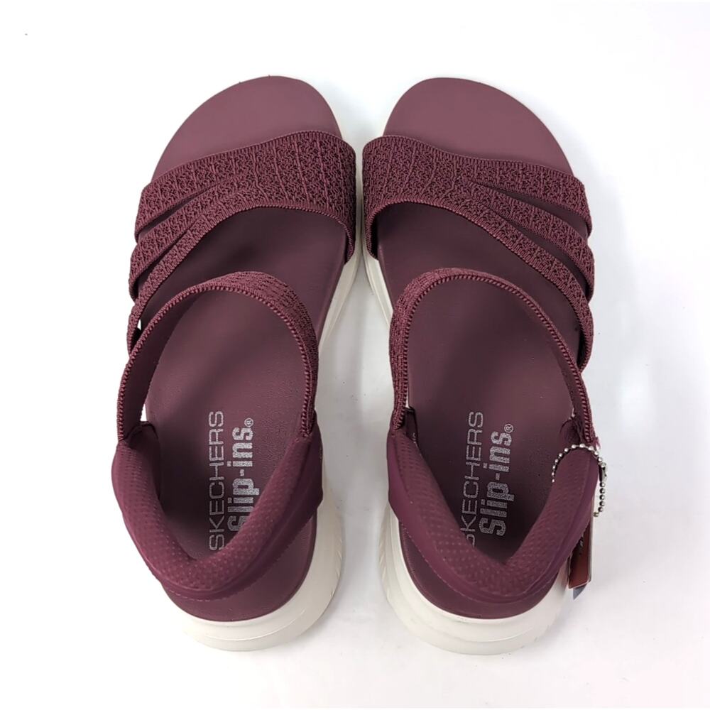 Skechers Hands Free Slip-ins Sandals Womans 8 W Purple Knit‎ Ultra-Flex 3.0 NEW - Picture 8 of 11